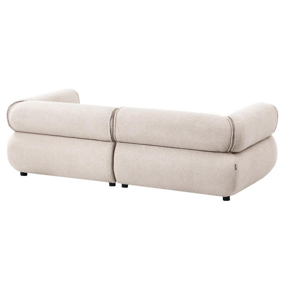 Beliani Canapé 3 places en Bouclé Moderne SALLA  
