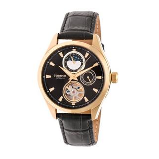 Heritor Automatic  Heritor Montre Automatique Sebastian Semi-Squelette en Cuir 