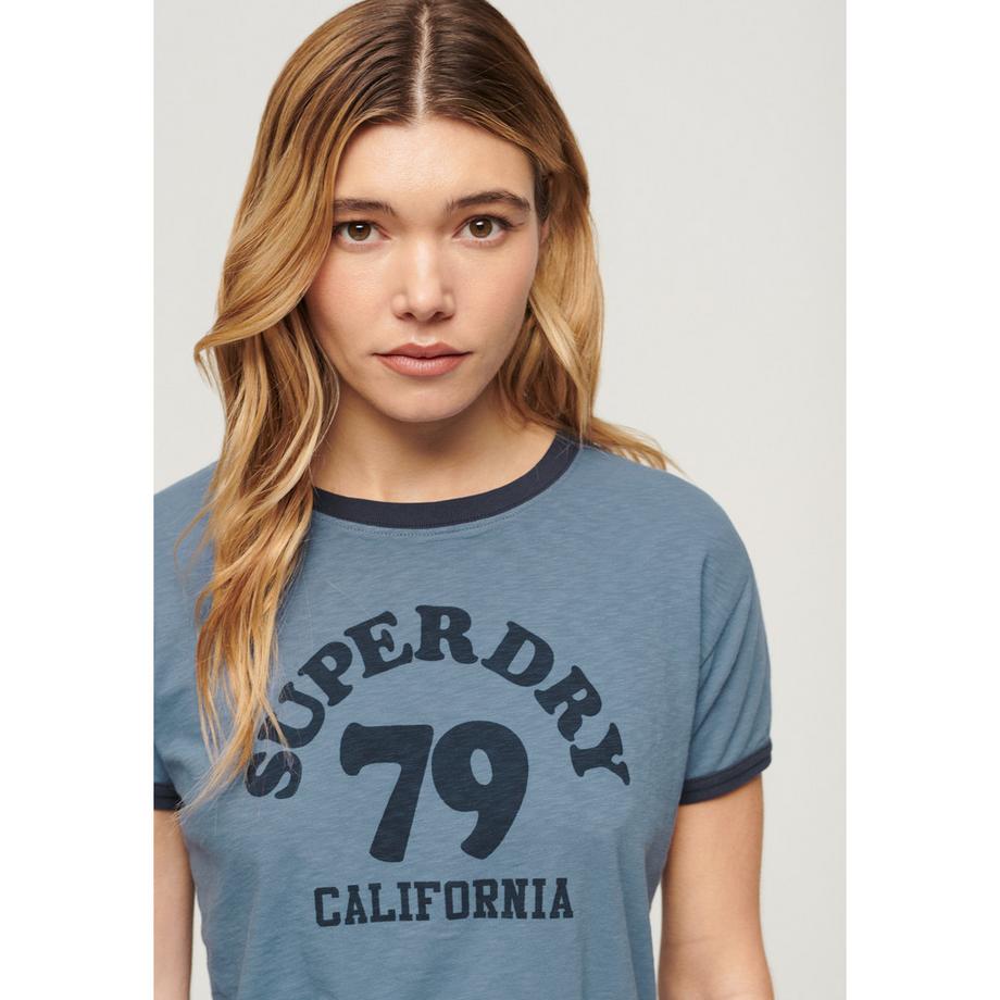 Superdry Athletic Essentials Beach Kontrast Motiv T-Shirt  