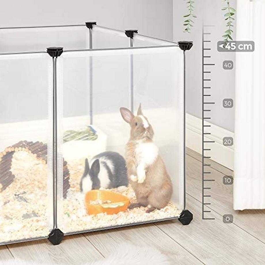 Pricenet  Maisonnette spacieuse pour animaux de compagnie avec panneaux de sécurité et terrasse 