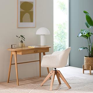 La Redoute Intérieurs Schreibtisch Eiche massiv und furniert 1 Schublade  