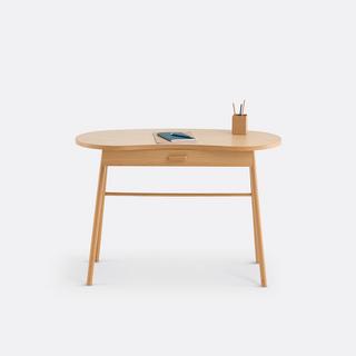 La Redoute Intérieurs Schreibtisch Eiche massiv und furniert 1 Schublade  