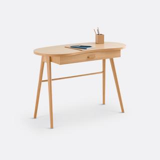 La Redoute Intérieurs Schreibtisch Eiche massiv und furniert 1 Schublade  