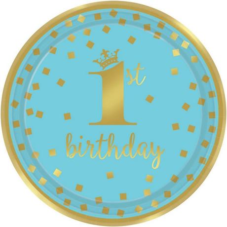 amscan Dessertteller, Papier, 1. Geburtstag 8erPack  
