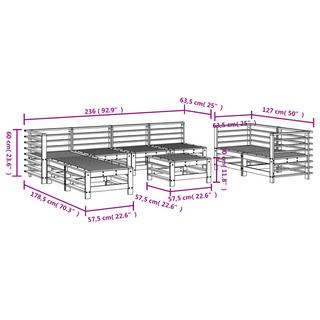 VidaXL set mobili da giardino Legno di pino  