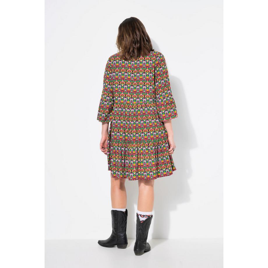 Studio Untold Robe Imprimé All-Over Manches 3/4 Volants  