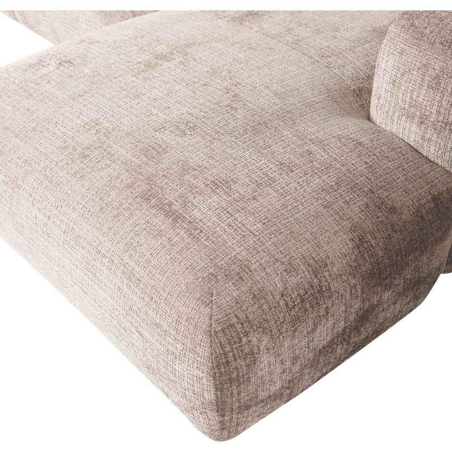mutoni Ecksofa Cloud rechts gewebte Chenille natur 280x165  