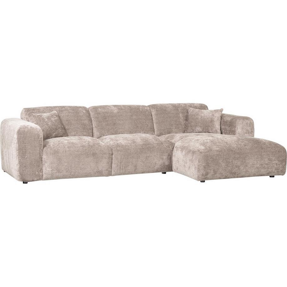 mutoni Ecksofa Cloud rechts gewebte Chenille natur 280x165  