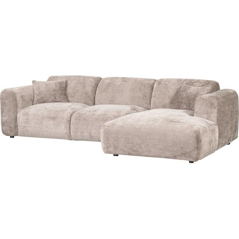 Ecksofa Cloud rechts gewebte Chenille natur 280x165