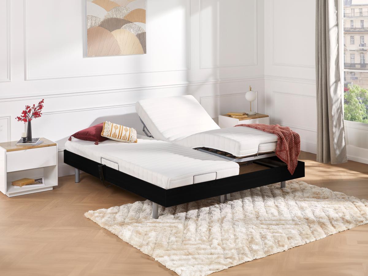 DREAMEA Lit électrique relaxation tout plots matelas latex CASSIOPEE III de DREAMEA moteurs OKIN 2  