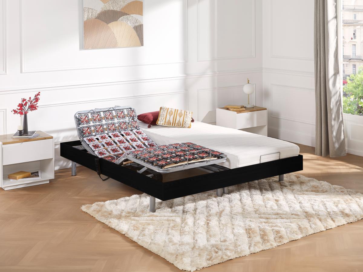 DREAMEA Lit électrique relaxation tout plots matelas latex CASSIOPEE III de DREAMEA moteurs OKIN 2  