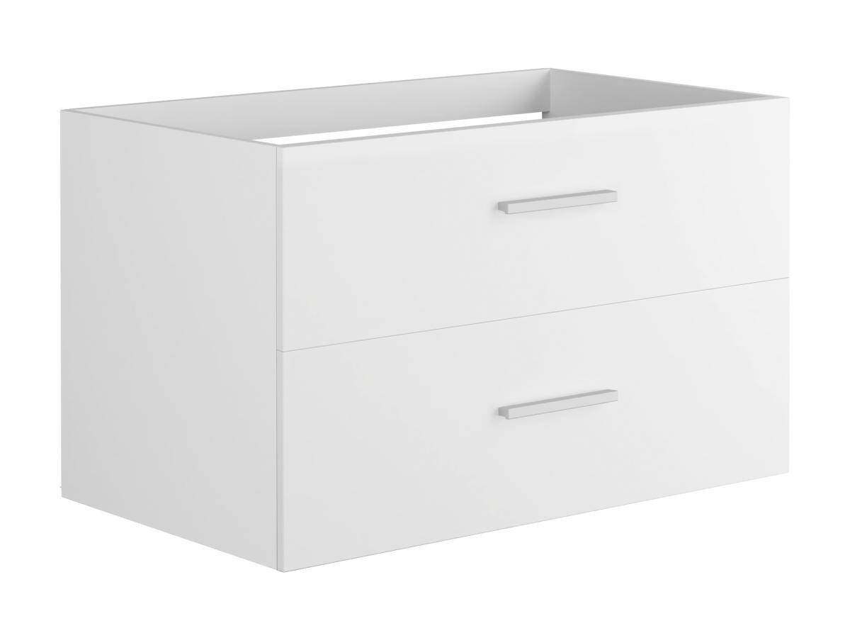 Vente-unique Mobile sotto lavabo sospeso 80 cm Bianco - KAYLA  