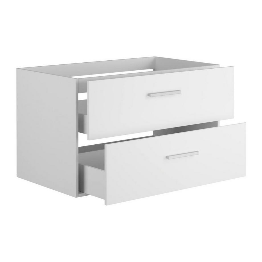 Vente-unique Meuble sous vasque suspendu - Coloris blanc - 80 cm - KAYLA  