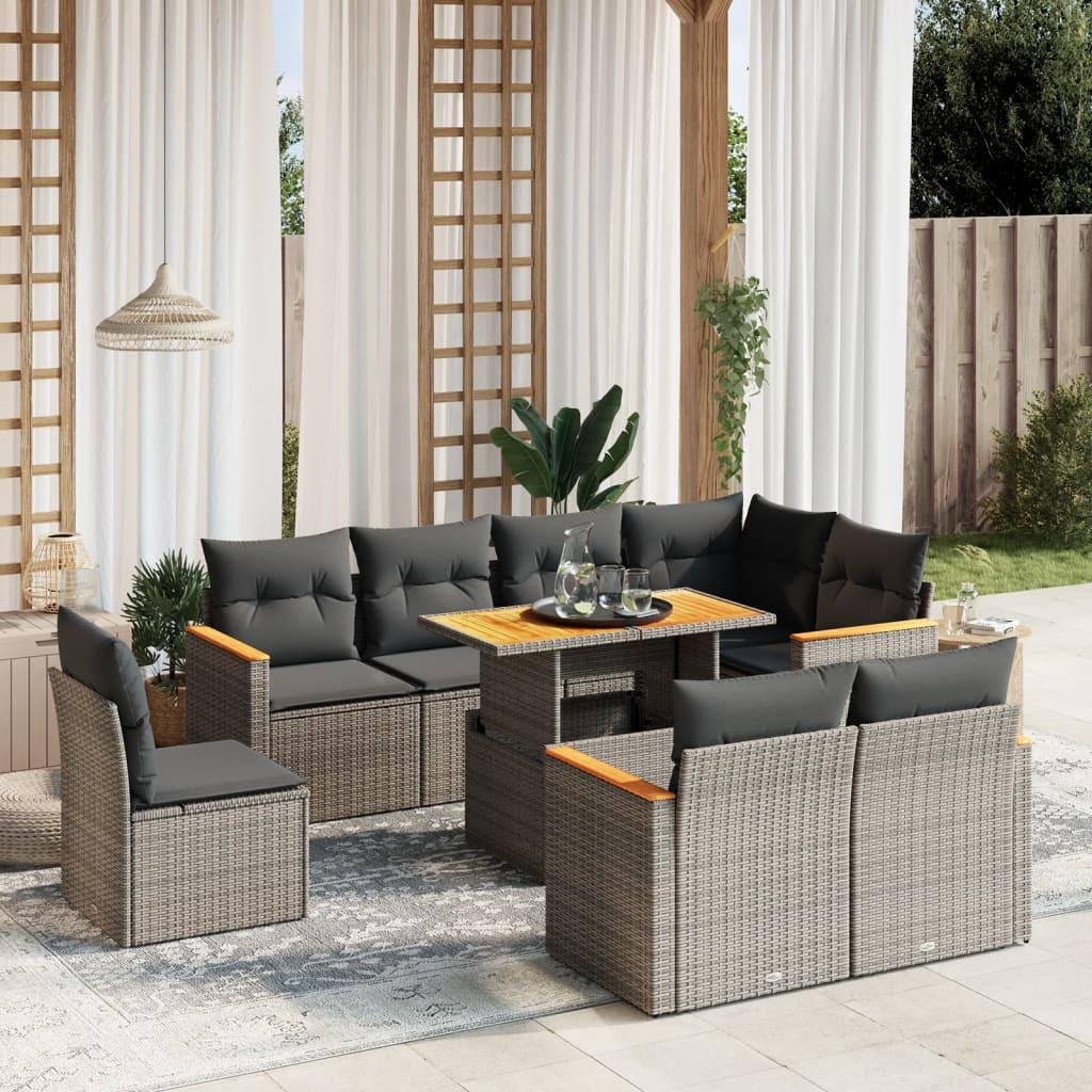 VidaXL set divano da giardino Polirattan  