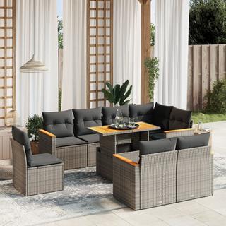 VidaXL set divano da giardino Polirattan  