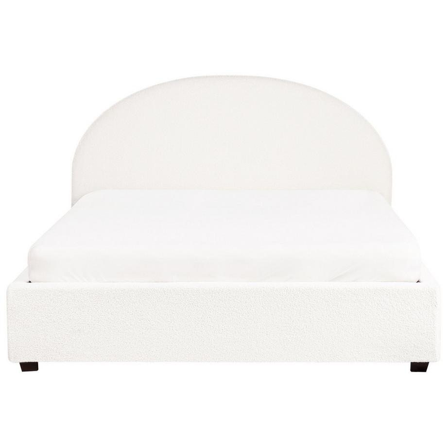 Beliani Lit ottoman en Bouclé Rétro VAUCLUSE  