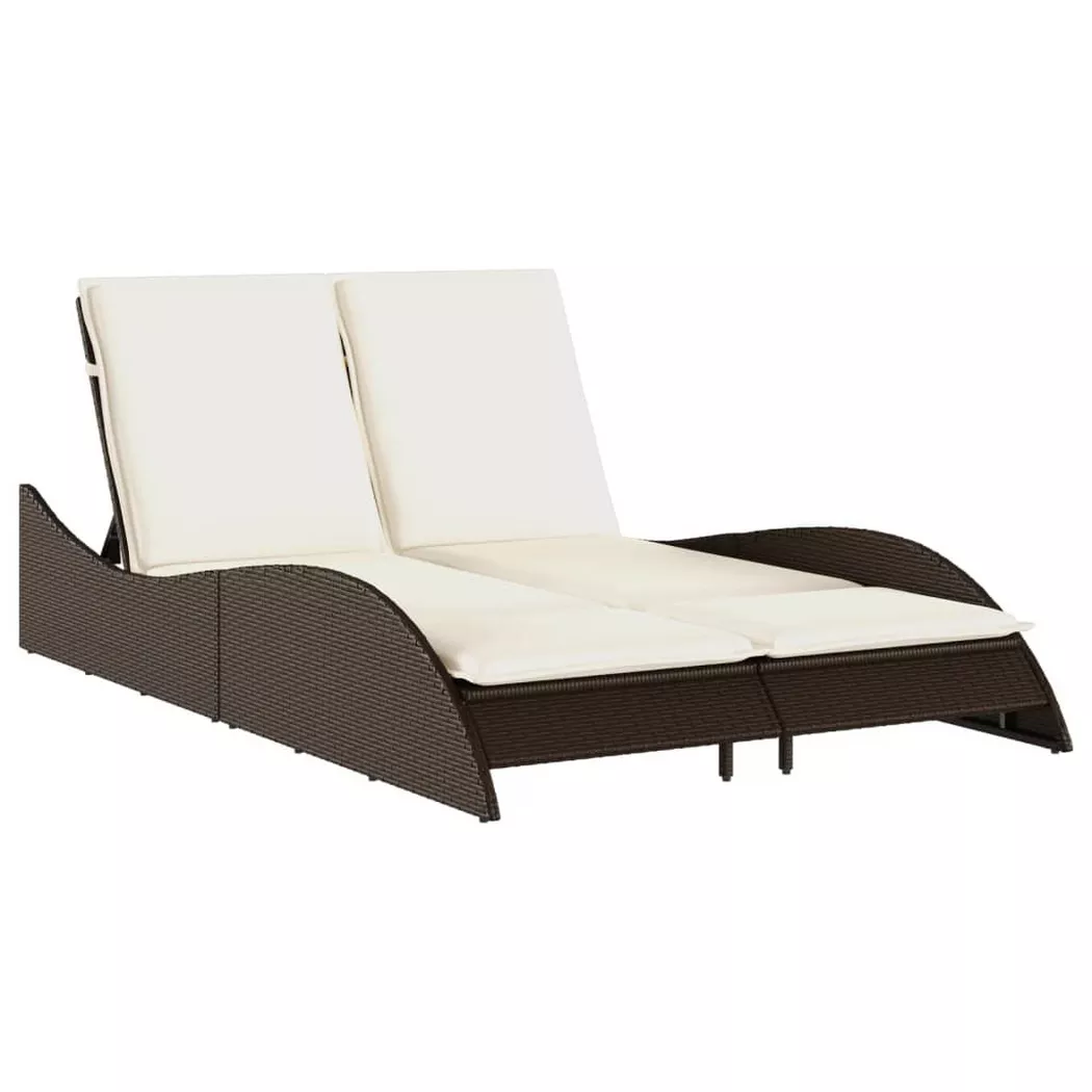 VidaXL - lettino Polirattan, One Size, Marrone