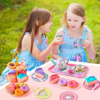 Activity-board  Service à thé pour enfants, accessoires de cuisine pour enfants, vaisselle pour poupées, tea party 