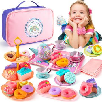 Service à thé pour enfants, accessoires de cuisine pour enfants, vaisselle pour poupées, tea party