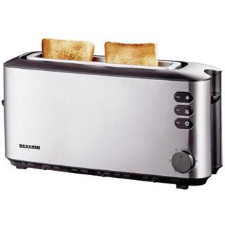 SEVERIN AT  Tostapane lungo Con griglia scaldabriosche integrata Acciaio inox (spazzolato), Nero  