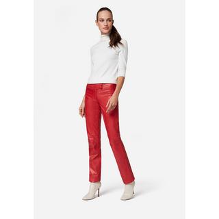 RICANO  Pantalon en cuir , coupe basse, au design simpliste. 