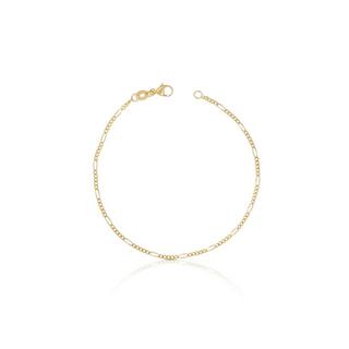 MUAU Schmuck  Bracelet figaro en or jaune 750, 19cm, 1,8mm 