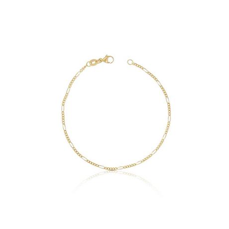 MUAU Schmuck  Bracelet Figaro Gelbgold 750, 19cm, 1.8mm 