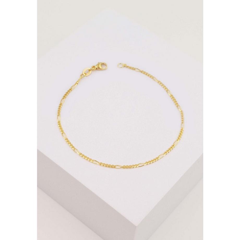 MUAU Schmuck  Bracelet Figaro Gelbgold 750, 19cm, 1.8mm 
