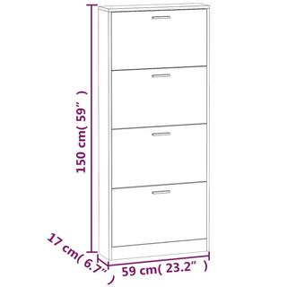 VidaXL scarpiera Legno multistrato  