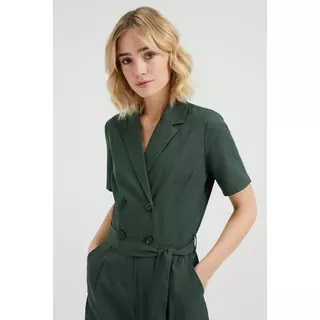 WE Fashion  Damen-Jumpsuit aus Lyocell-Mix Waldgrün