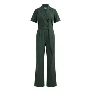 WE Fashion  Damen-Jumpsuit aus Lyocell-Mix Waldgrün