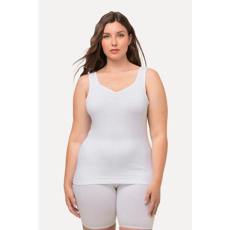 Ulla Popken  Maillot de corps en jersey de coton, col V 