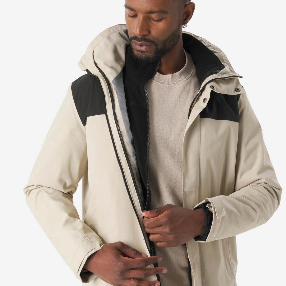FORCLAZ Travel 100 Veste d'hiver imperméable 3 en 1  