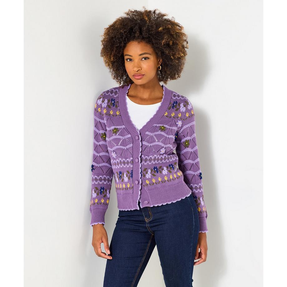 Joe Browns Floraler V-Ausschnitt Cardigan  
