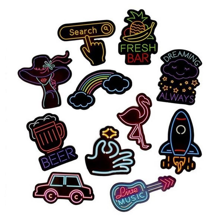 Gameloot 50x autocollants, néon  