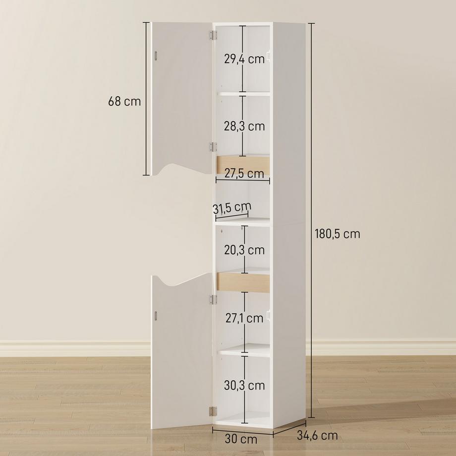 HOMCOM Badezimmerschrank  