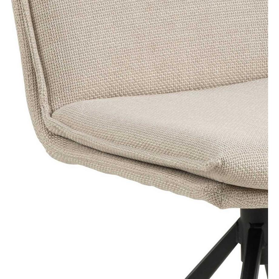 mutoni Chaise de salle à manger Fauna beige pivotante (1 pièce)  