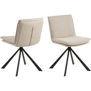 Chaise de salle à manger Fauna beige rotative (1 pièce)