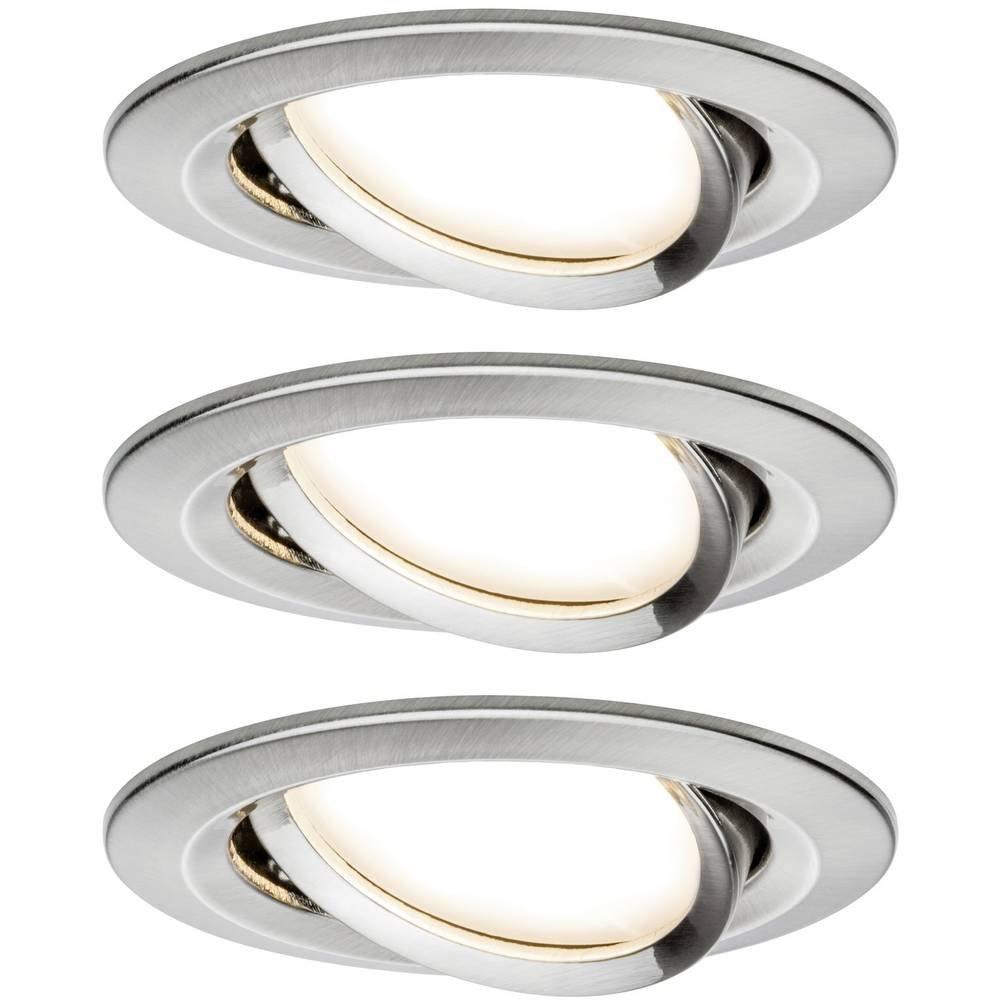 Paulmann SET EBL Nova plus ZB coin dim RD LED 3x6W 230V 51mm fer zingué/alu  