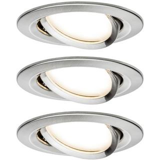 Paulmann EBL Set Nova Plus ZB Coin dim rd schw LED 3x6W 230V 51mm Eisen geb/Alu Zink  