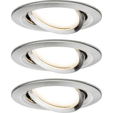 SET EBL Nova plus ZB coin dim RD LED 3x6W 230V 51mm fer zingué/alu