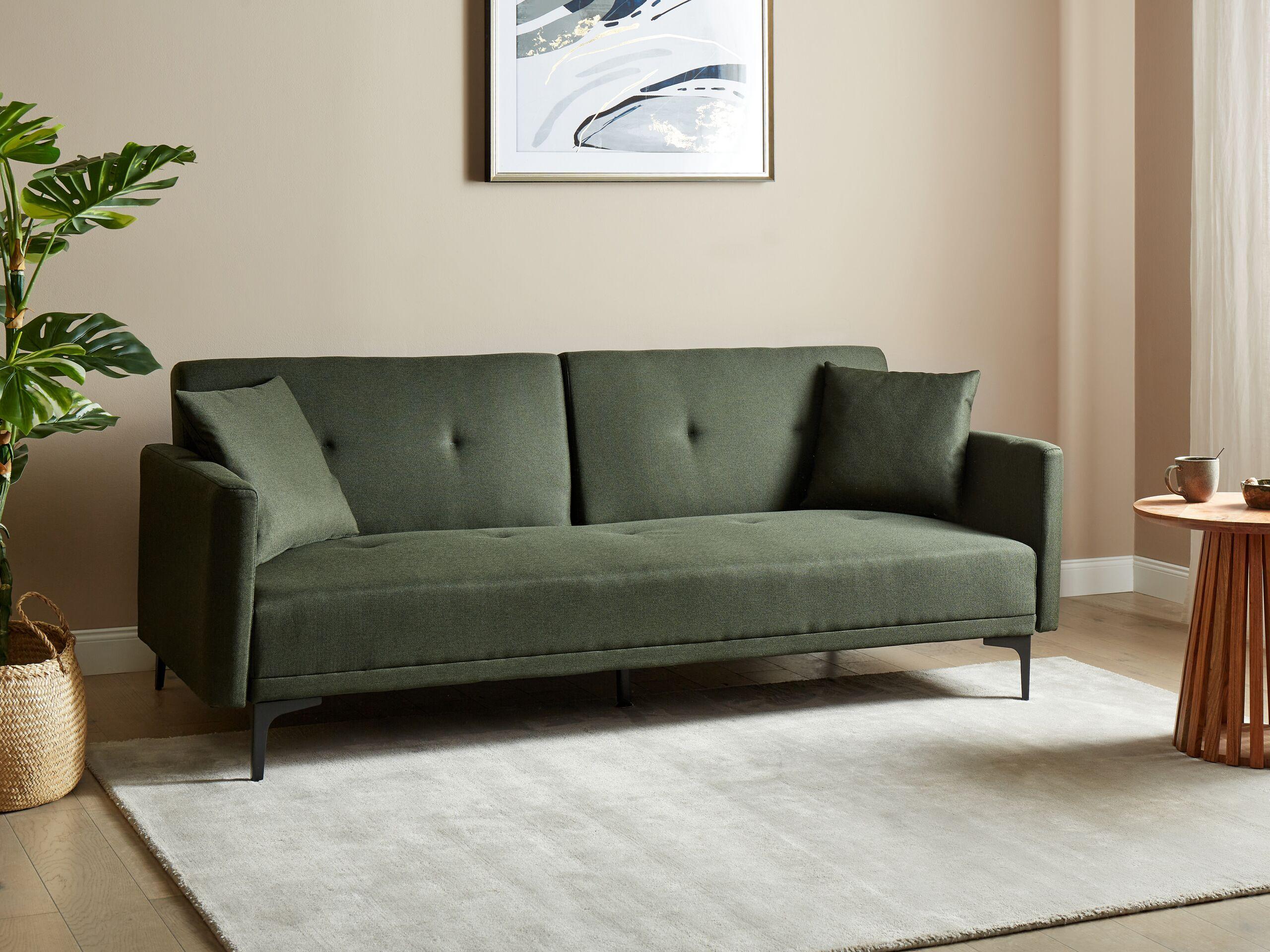 Beliani Schlafsofa aus Polyester Retro LUCAN  