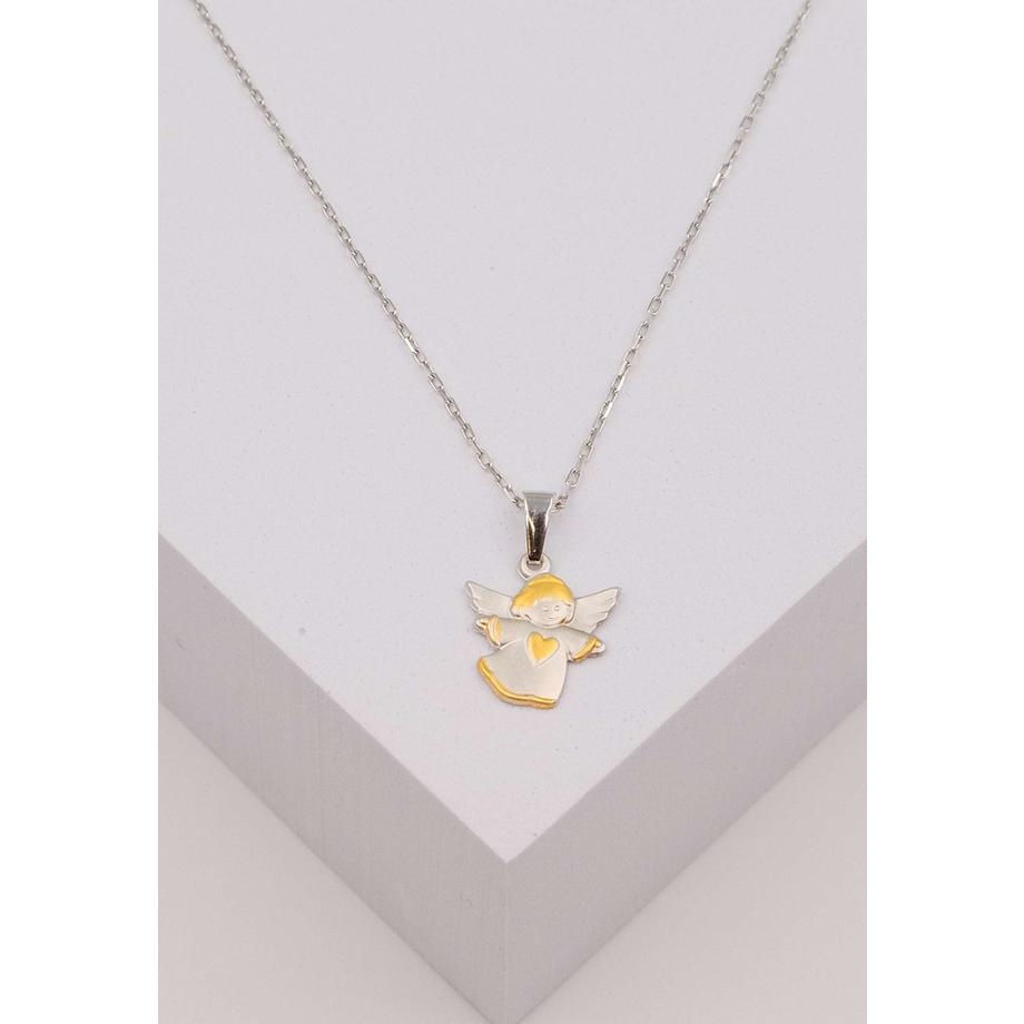 MUAU Schmuck  Pendentif ange en or jaune 750, 19x13mm 