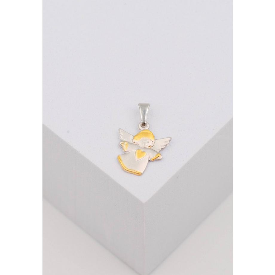 MUAU Schmuck  Pendentif ange en or jaune 750, 19x13mm 