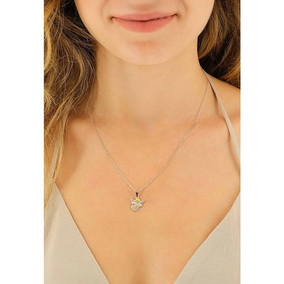 MUAU Schmuck  Pendentif ange en or jaune 750, 19x13mm 