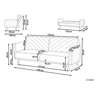 Beliani Schlafsofa aus Samtstoff Retro SENJA  