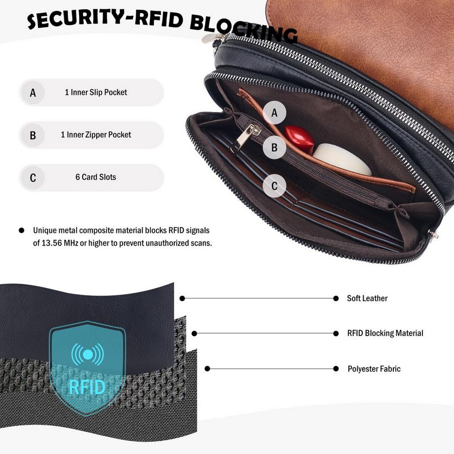 Only-bags.store Sac bandoulière en cuir végétalien avec large sangle réglable  