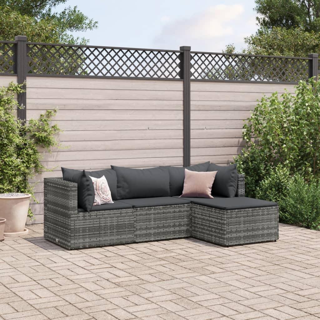 VidaXL set salotto da giardino Polirattan  