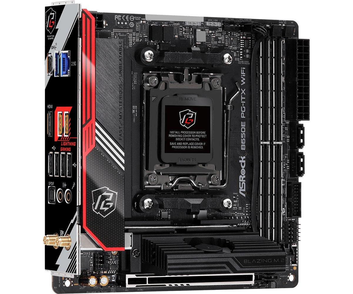 ASRock  B650E PG-ITX WiFi AMD B650 Emplacement AM5 mini ITX 