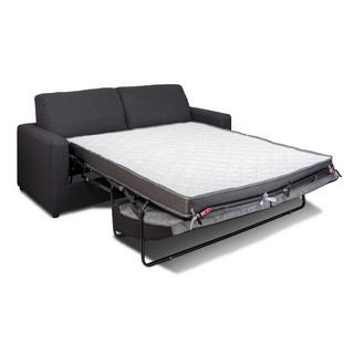 Vente-unique Canapé 3 places convertible express en tissu gris anthracite - Couchage 140 cm - Matelas 14 cm DONETO  